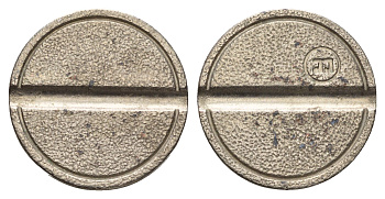 Италия жетон диаметр 24 мм, вес 5,1 гр белый металл 4670-641