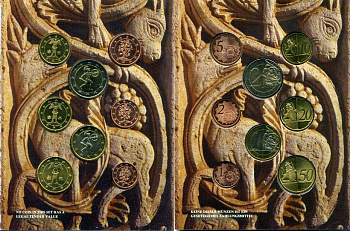 Остров Мэн набор из 8 монет 2004 европробники, в оригинальном картонном буклете, тираж 10000 экз. 00-00