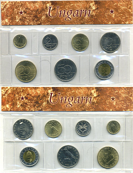 Венгрия набор из 7 монет 1994-2003 1, 2, 5, 10, 20, 50, 100 форинтов UNC 3-6-3-32