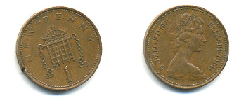 Великобритания 1 пенни 1971 Елизавета II (1952-2022) KM 915, Spink 4237 (B1) бронза 177-1111