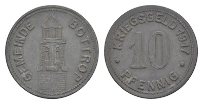 Боттроп 10 пфеннигов 1917 Funck 54.1, Men05 3320.1, Men18 4240.1 цинк 4636-1155