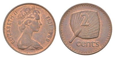 Фиджи 2 цента 1969 KM 28 бронза 4669-541