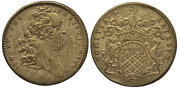 Франция жетон ND Людовик XV, CHRISTIANIS бронза 413-3132