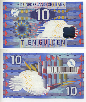 Нидерланды 10 гульденов 1997  Pick 99  бумага  UNC (пресс)  7553-28-3