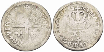 ПОРТУГАЛИЯ 50 РЕЙС 1777-1786 MARIA I ET PETRUS III KM 263 серебро 1521-1021