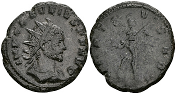 Римская Империя антониниан 268 - 270 Клавдий II Готский VIRTVS AVG Медиолан Good Very fine RIC 172 бронза 1073-3-8-7