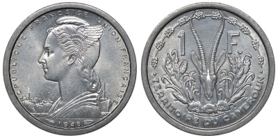 Камерун 1 франк 1948 KM 8 алюминий UNC M55-19