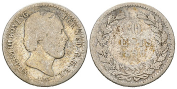 Нидерланды 10 центов 1890 Виллем III (1849-1890) KM 80 серебро 4152-1016