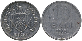Молдавия 10 бани 2005 KM 7 алюминий 4549-813