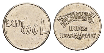 Германия игровой жетон в Familypark диаметр 21,5 мм, вес 6,2 гр медно-никель 4656-554