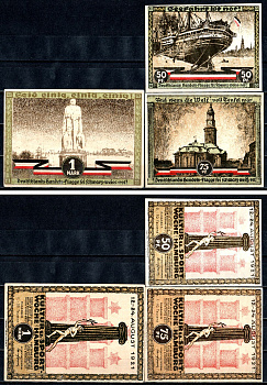 Гамбург (Гамбург) набор из 3 нотгельдов 1921 2193-1-2-1
