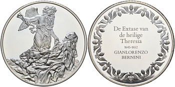 Нидерланды медаль ND Тереза 51,8 грамм серебро PROOF 00-00