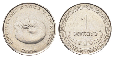 Тимор 1 сентаво 2012 KM 1 сталь плакированная никелем UNC 4697-1013