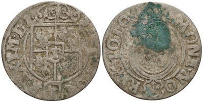 Польша 3 полкера (3 полторака - 1 крейцер) ND (1620-1627) Сигизмунд III Ваза (1587-1632) KM 41 серебро 4158-821