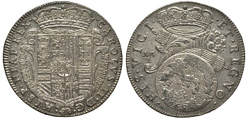 Неаполь и Сицилия тари (2 карлини) 1686 Карл II Испанский серебро 00-822-15