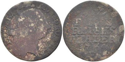 ПРУССИЯ 1/12 ТАЛЕРА 1764 Е, ФРИДРИХ II (1740-1786) KM 311 серебро 210-1146