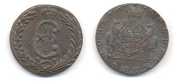 РОССИЯ 10 КОПЕЕК 1781 КМ СИБИРСКАЯ Биткин 1046, R 00-010-45