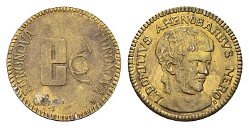 Италия жетон Euronova - Леонардо Да Винчи диаметр 20 мм, вес 2,4 гр латунь 4669-259