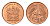 ЮАР 1 цент 1999 герб, капские воробьи KM 170 сталь плакированная медью UNC 4694-237