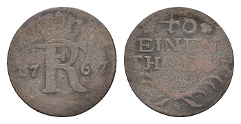 Пруссия 1/48 талера 1767 A, Фридрих II (1740-1786) KM 295 серебро 4655-132