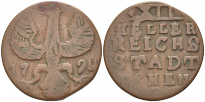 Ахен 12 геллеров 1794 KM 51 медь 77-135