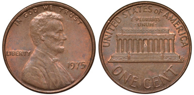 США 1 цент 1975 KM 201 медь цинк 4547-642