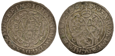 САКСОНИЯ 1/24 ТАЛЕРА 1650 CR, ИОГАНН ГЕОРГ I KM 71 серебро 413-1644