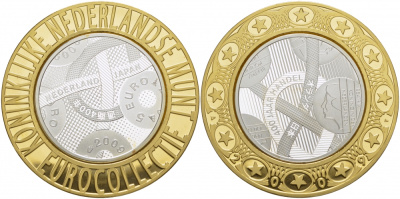 Нидерланды 5 евро 2009 400 лет дружбе с Японией, евроколлекция Нидерландского монетного двора серебро PROOF 1068-9-42