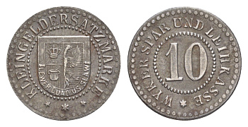 Вик-ауф-Фер 10 пфеннигов ND Funck 618.2, Men05 27852.2, Men18 34955.2 железо 4636-1122