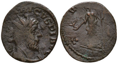 Римская Империя, императоры в Галлии антониниан 272 Тетрик, IMP C TETRICVS P F AVG, бюст императора / PAX AVG, Пация, персонификация Мира, локальная чеканка в Галлии RIC 100 биллон 1073-25-112