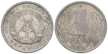 ГДР 1 пфенниг 1981 А KM 8.2 алюминий 4623-365