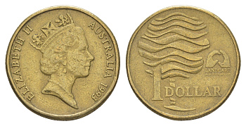 Австралия 1 доллар 1993 Landcare Australia — организация по защите окружающей среды KM 208 алюминиевая бронза 4652-221