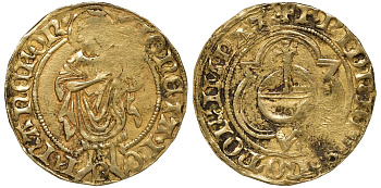 Франкфурт 1 гульден 1440-1451 Фридрих III Fb. 940 золото 00-809-68