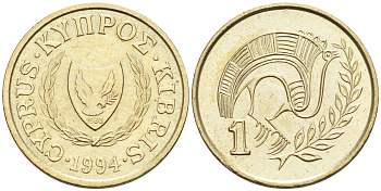 Кипр 1 цент 1994  KM 53.3 никель латунь    4115-368