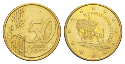 Кипр 50 евроцентов 2008 KM 83 нордик BU 4652-314