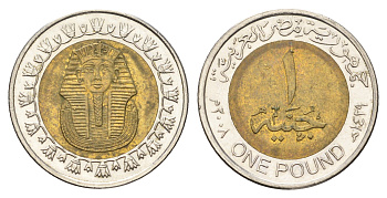 Египет 1 фунт 2008 сфинкс KM 940a биметалл 4660-1043
