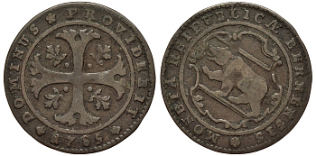 Швейцария, Берн 1/2 батцен 1785 HMZ 2-226w бронза 441-1514