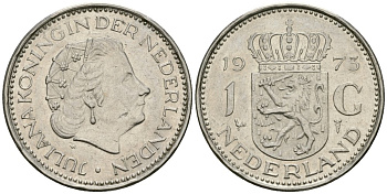 Нидерланды 1 гульден 1973 Юлиана (1948-1980) KM 184a никель 4579-541