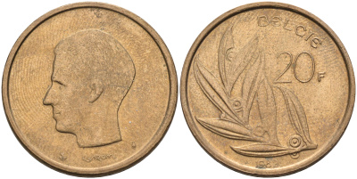 Бельгия 20 франков 1982 Belgie, Бодуэн I (1951-1993) KM 160 никель бронза    4595-622