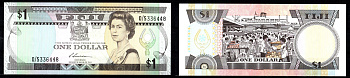 Фиджи 1 доллар ND (1987) Pick 86 a бумага UNC (пресс) 8608-10-3-1