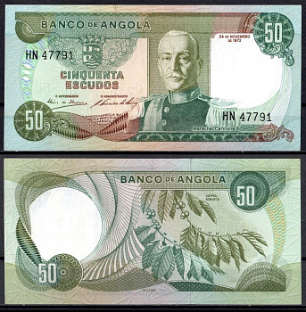 Ангола 50 эскудо 1972 Pick 100 бумага 7214-16-3-1