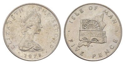 Остров Мэн 5 пенсов 1978 KM 35 медно-никель UNC 4622-512