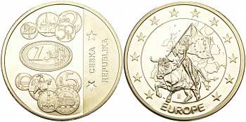 ЕВРОПА МЕДАЛЬ XXI ВЕК МОНЕТЫ ЧЕШСКОЙ РЕСПУБЛИКИ медно-никель PROOF 02-035-25