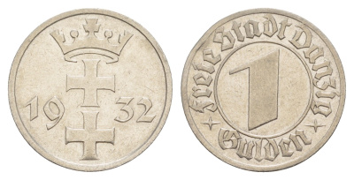Данциг 1 гульден 1932 KM 154 никель 1528-744