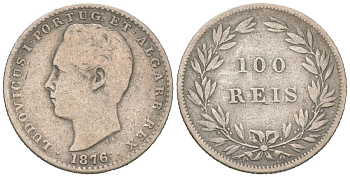 Португалия 100 реалов 1876 Луиш I (1861-1889) KM 510 серебро 4611-262