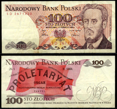 Польша 100 злотых 1986 1 июня 1986, Людвиг-Фаддей Варынский Pick 143е бумага 6287-18-3-2