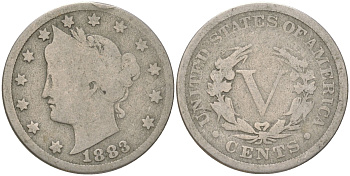 США 5 центов 1883 KM 111 медно-никель 4621-667