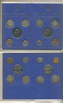 Бельгия набор из 10 монет 1975 BELGIE-BELGIQUE, в оригинальном картонном буклете KM SS 11   UNC  1-6-4-51