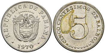 Панама 5 сентесимо 1970  KM 23.2 медно-никель    85-431