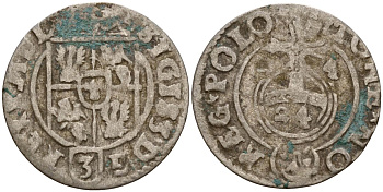 Польша 3 полкера (3 полторака - 1 крейцер) 1624 Сигизмунд III Ваза (1587-1632) Gorecki B.24, KM 41 серебро 4158-958